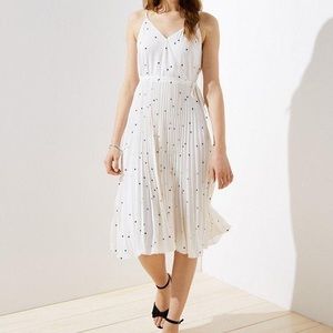 Ann Taylor LOFT pleated midi dress
